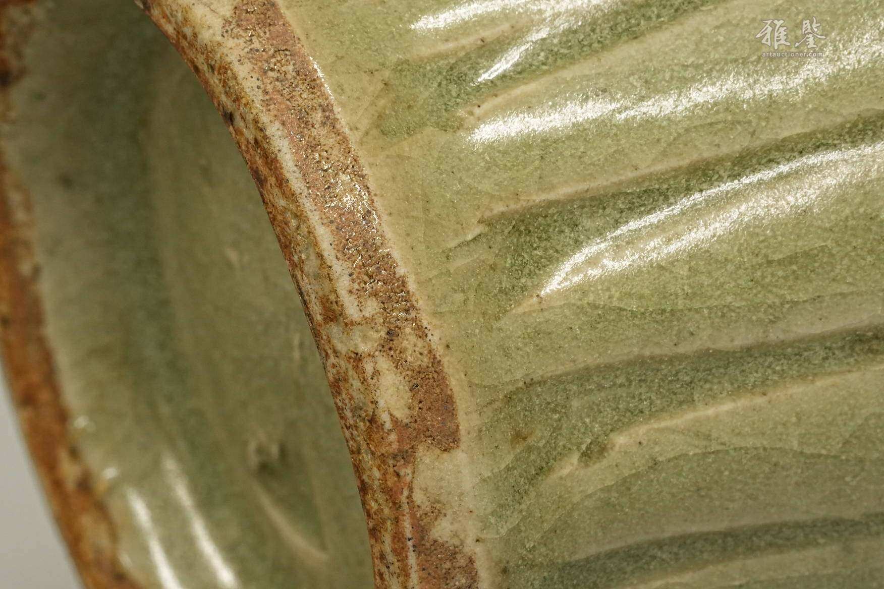 明 天龙寺龙泉青瓷梅瓶 日本桐箱附 本物保证